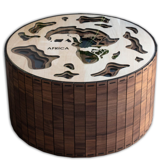 African Layered Art Coffee Table