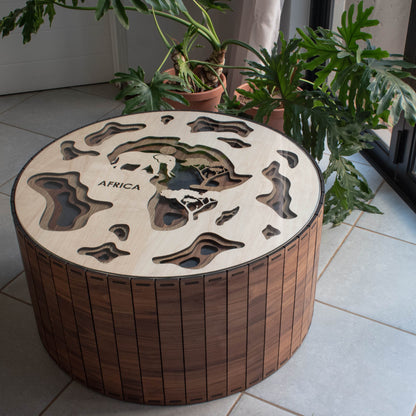 African Layered Art Coffee Table