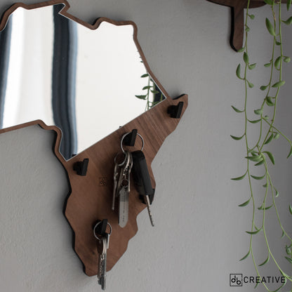 Africa Mirror Key Holder