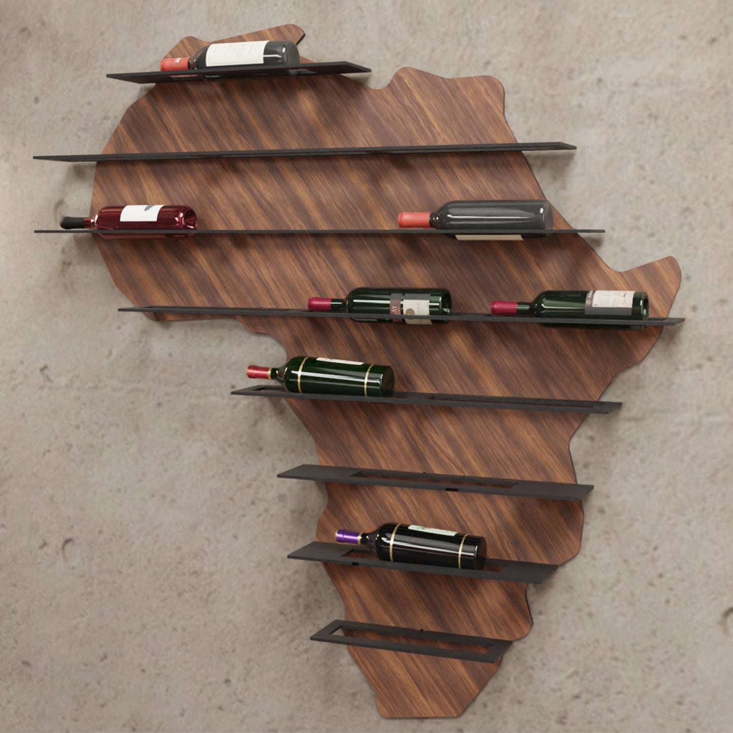 Africa Wall Wine Shelf