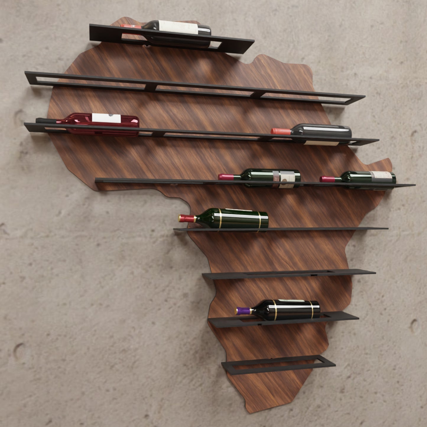 Africa Wall Wine Shelf